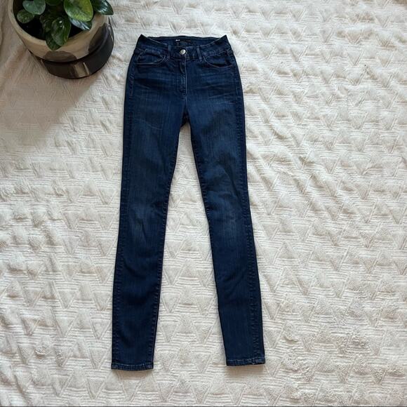 3X1 Channel High Rise Dark Wash Skinny Jeans - Picture 2 of 12